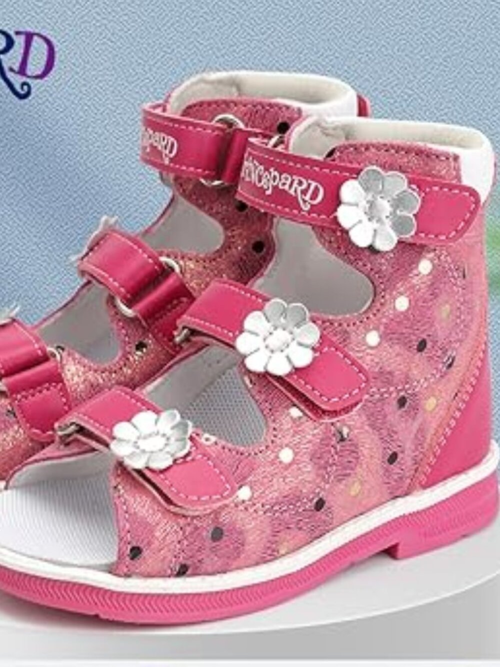 NWT Princepard Orthopedic Sandals ~ Pink Leather ~ 32 ~ sz. 1 ~ Doctor Designed